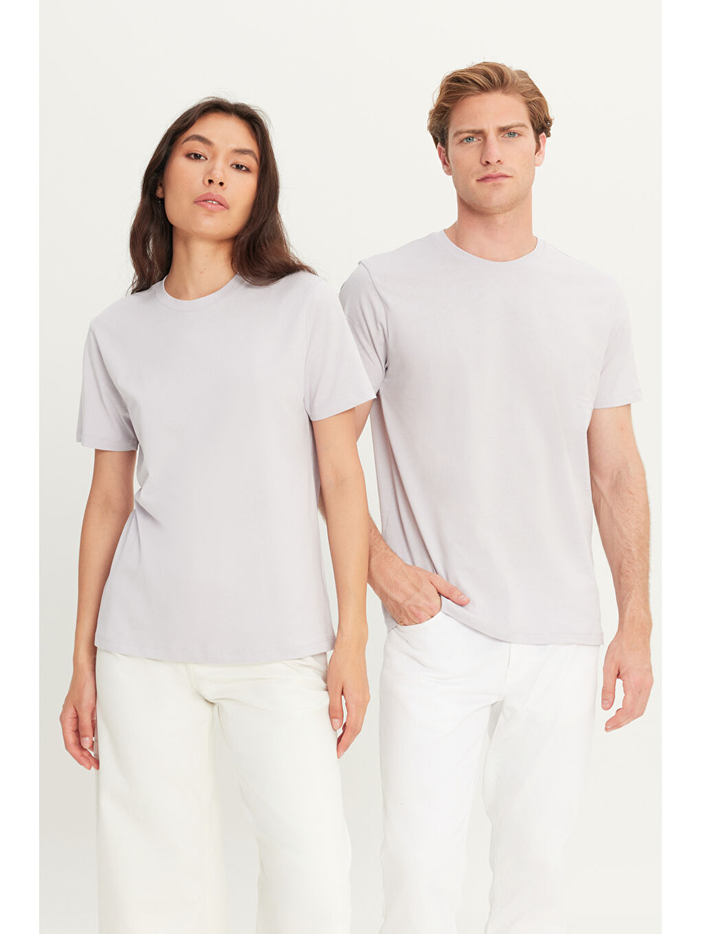 Erkek Lila Slim Fit Dar Kesim %100 Pamuk Bisiklet Yaka Kısa Kollu Tişört-1