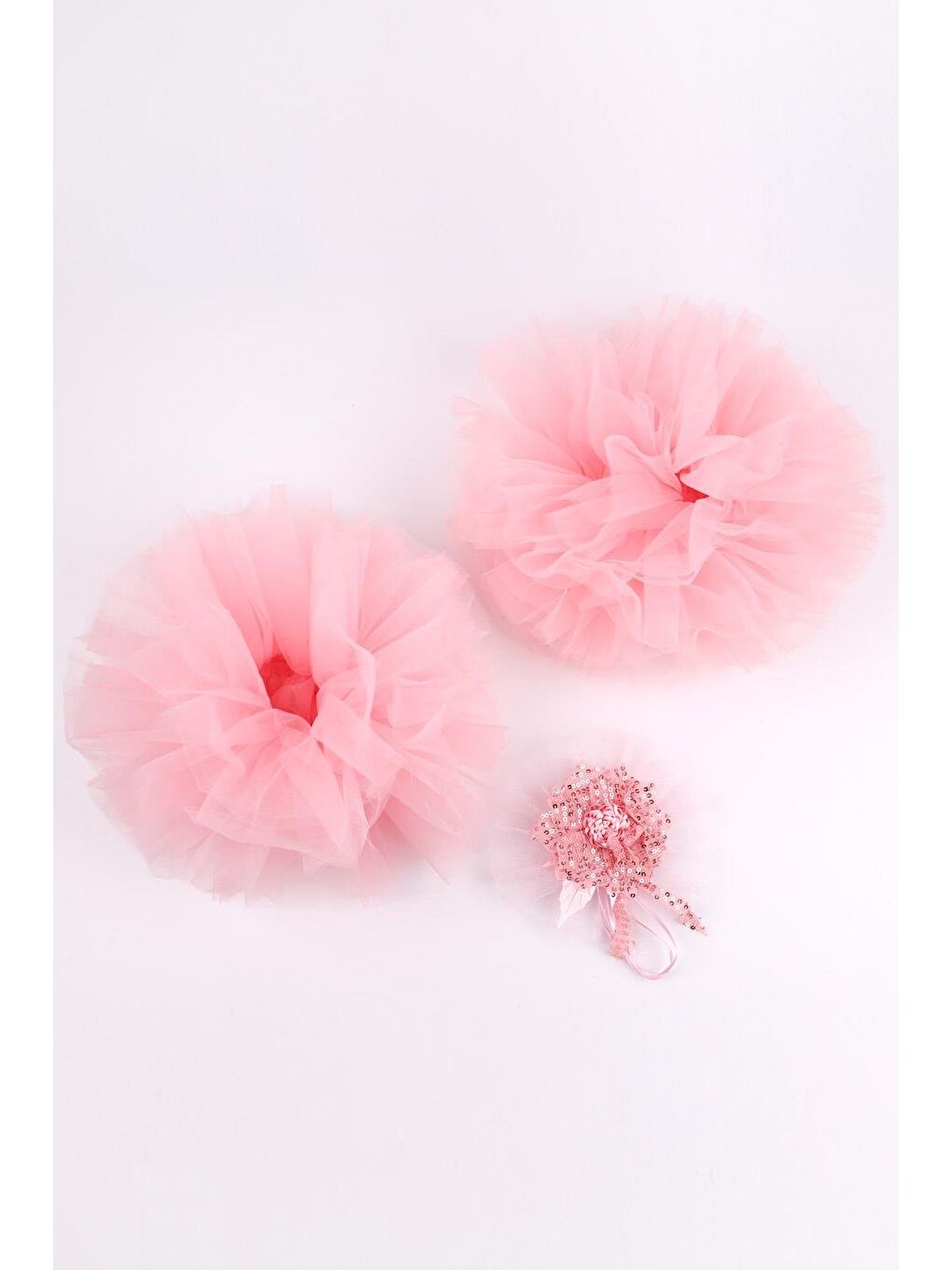 Pembe  Payetli Aksesuar Detaylı Kız Çocuk Elbise - Balenca-5