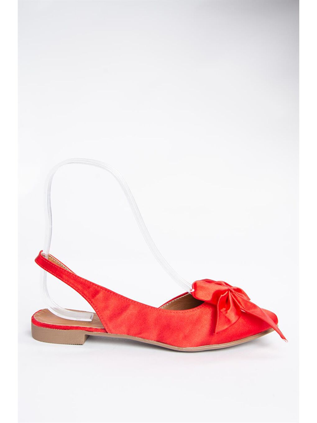 Fox Shoes Kirmizi Kırmızı Saten Kumaş Kadın Babet H726809004 - 4