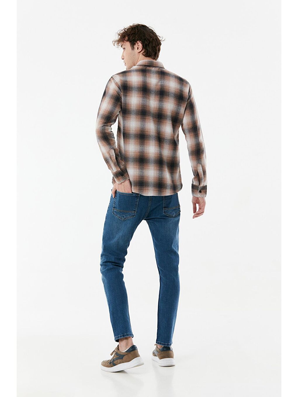 Mavi Eskitme Görünümlü Jean-2