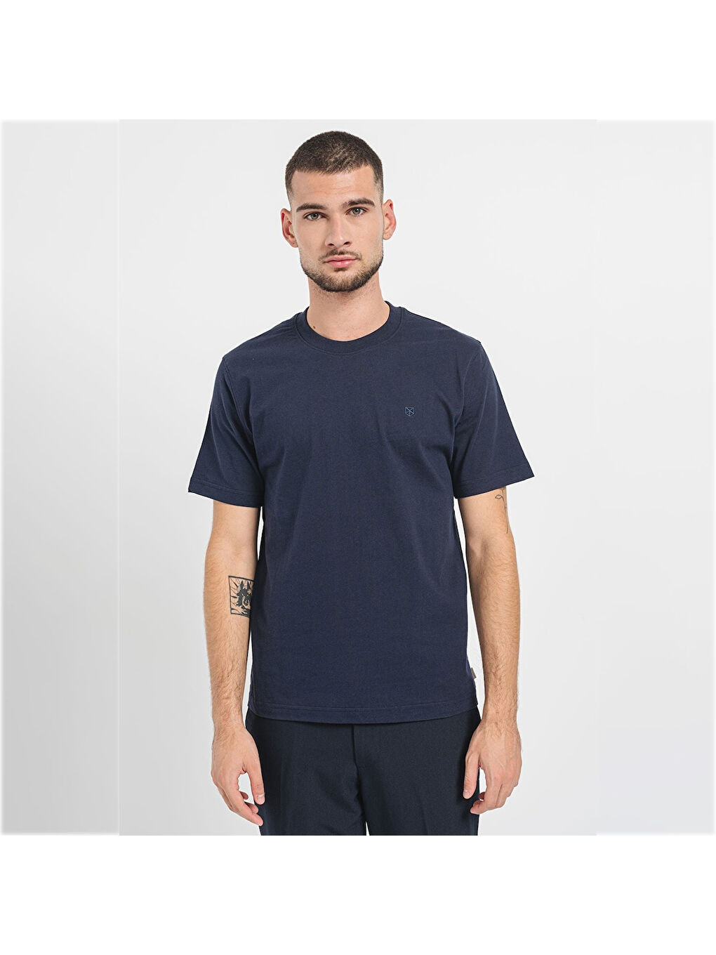 Logan Crew Neck Erkek Lacivert Yuvarlak Yaka Spor Tişört