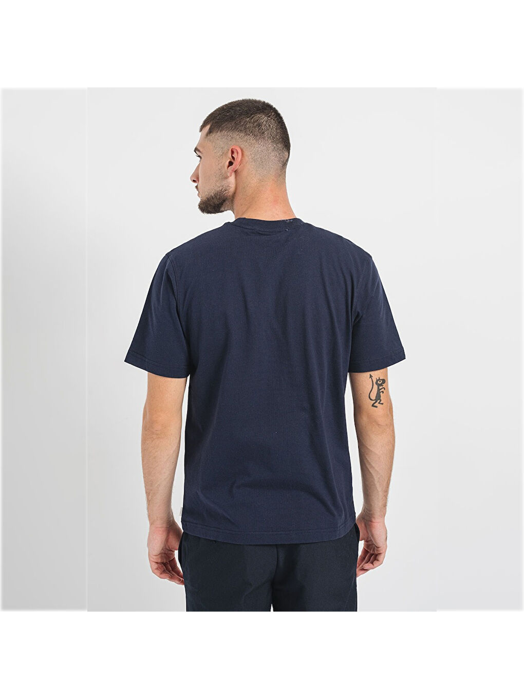 Logan Crew Neck Erkek Lacivert Yuvarlak Yaka Spor Tişört-1