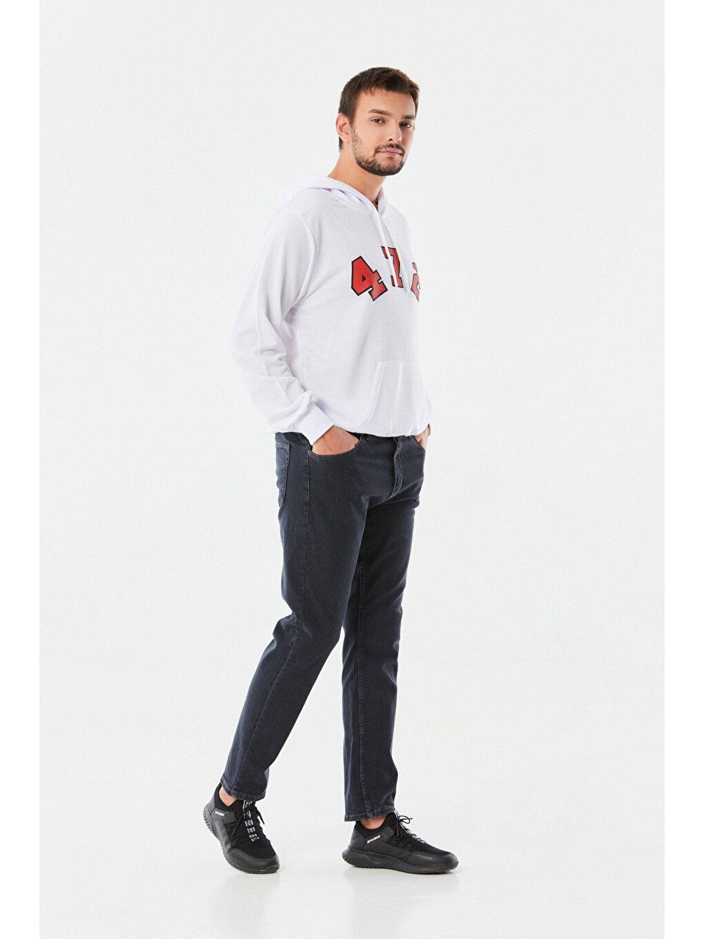 Antrasit Regular Jean Pantolon-1