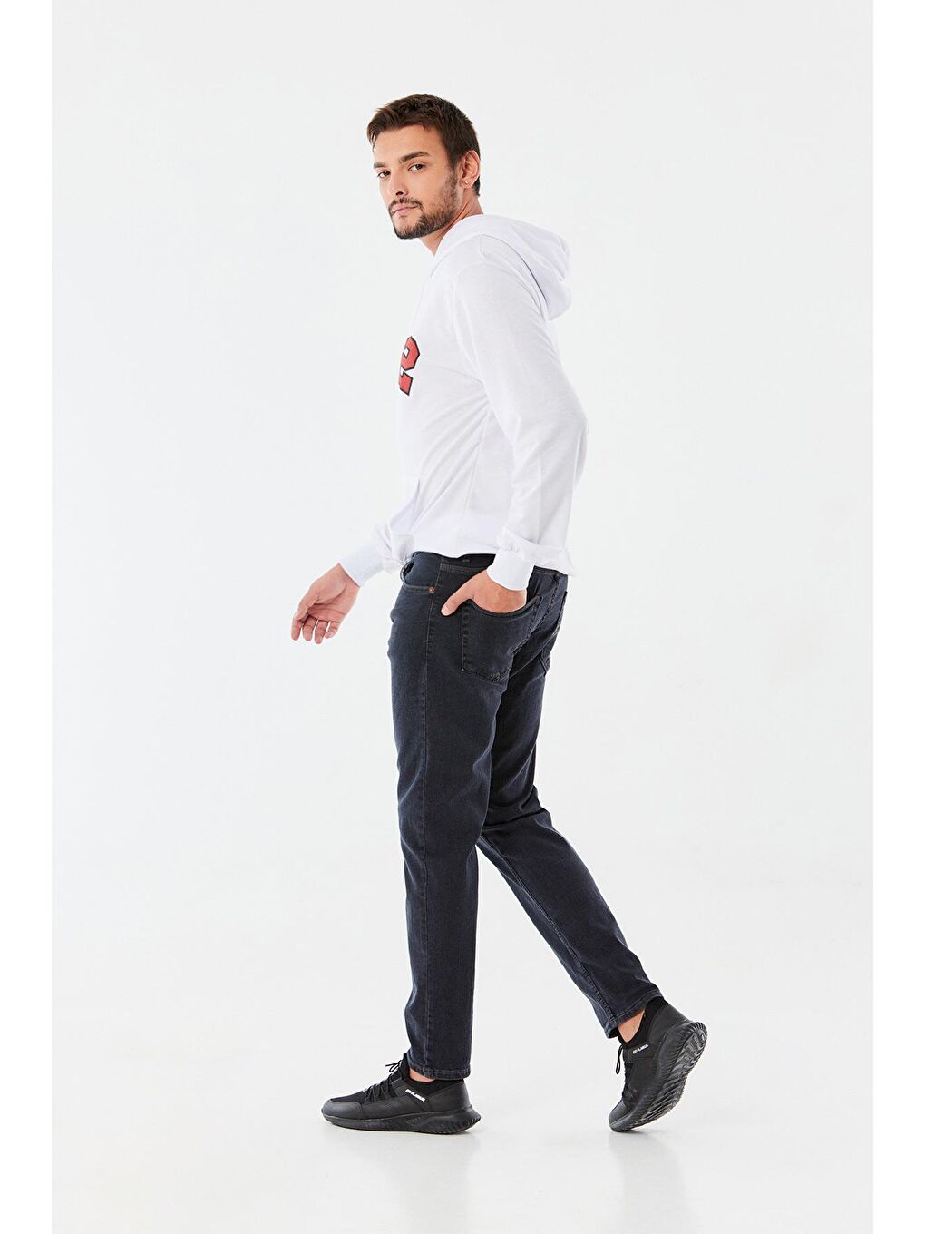 Antrasit Regular Jean Pantolon-2