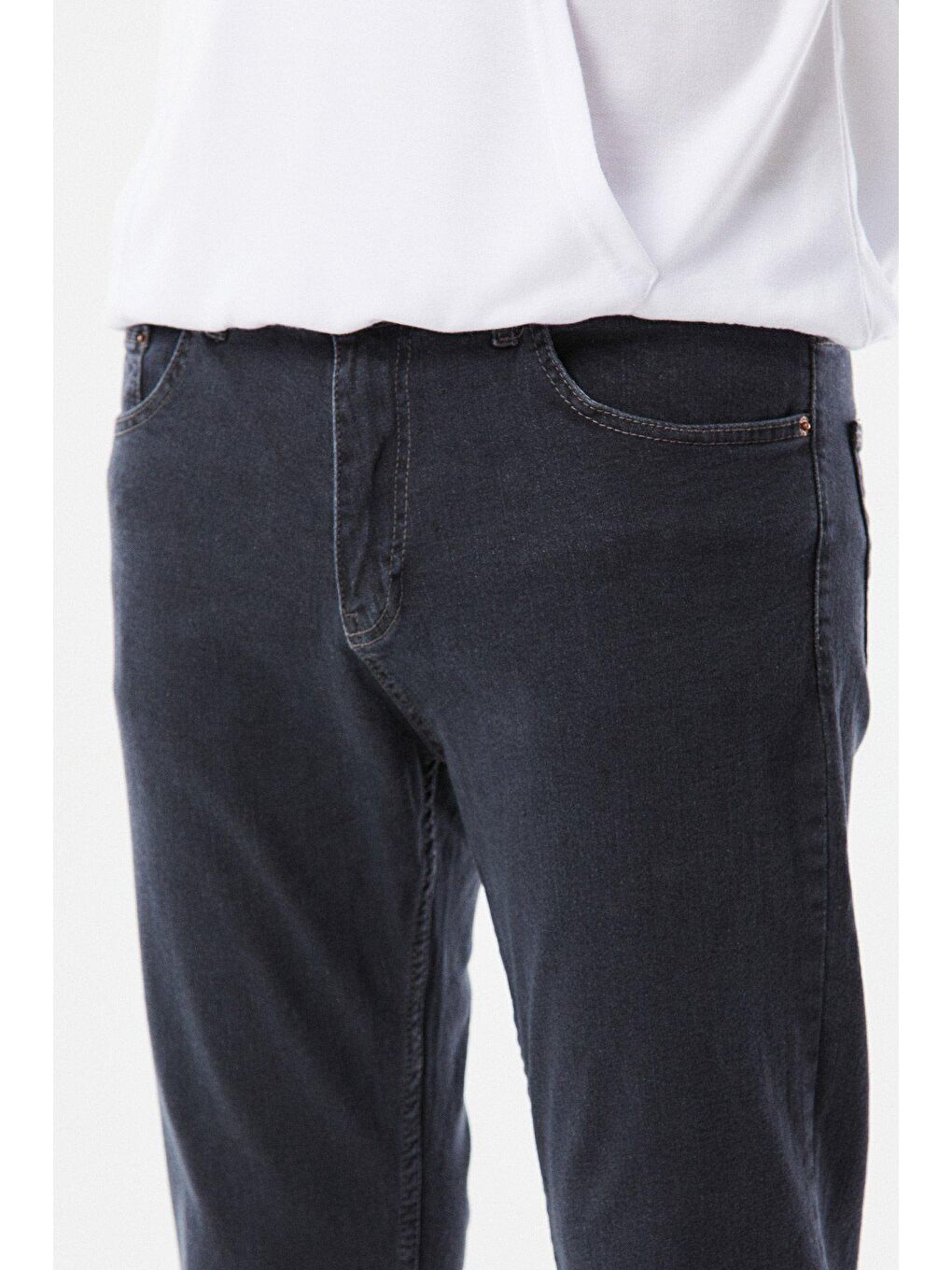 Antrasit Regular Jean Pantolon-3