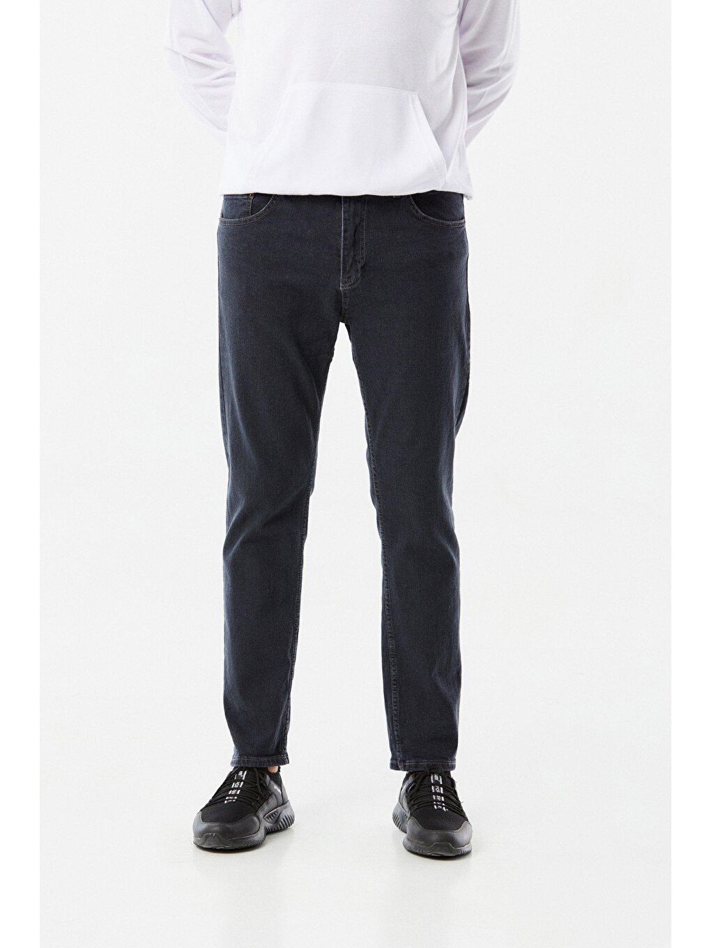 Antrasit Regular Jean Pantolon-4