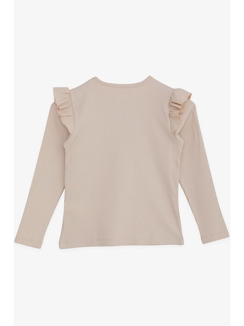 Kız Çocuk Uzun Kollu Bluz Fırfırlı Bej (8-14 Yaş)-1