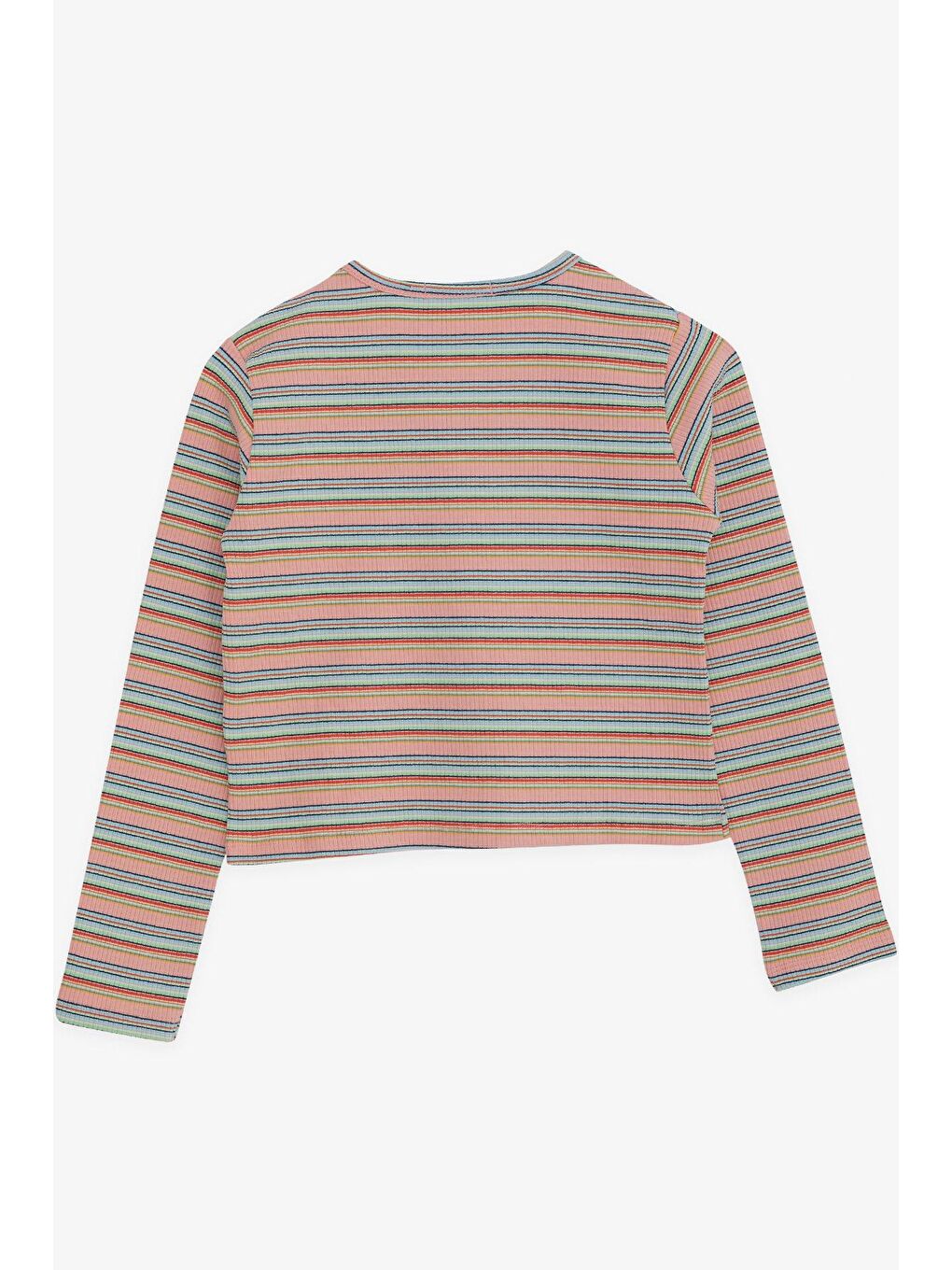 Kız Çocuk Uzun Kollu Tişört Renkli Çizgili Karışık Renk (11-12 Yaş)-1