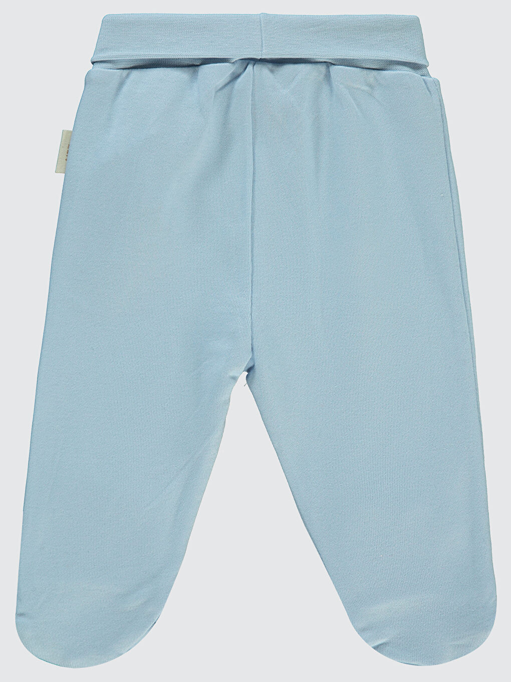 Baby Bebek Organik Patikli Tek Alt 0-6 Ay Mavi-1