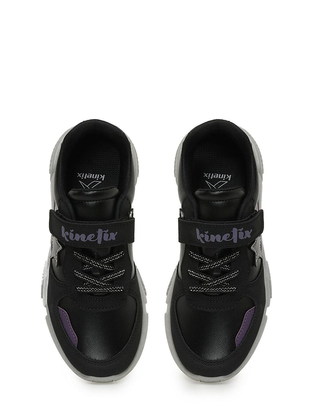 MIMAS 3PR Siyah Kız Çocuk Spor Ayakkabı-3