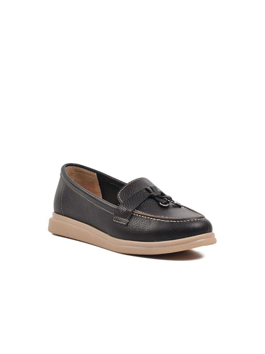 23164 Siyah İçi Dışı Hakiki Deri Kadın Casual Ayakkabı-2