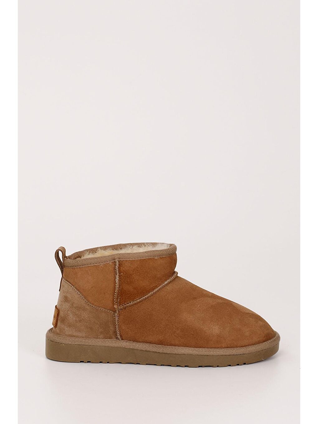 Kahverengi TABA  Hakiki Post Mini Kadın Kürklü Bot 34011-3