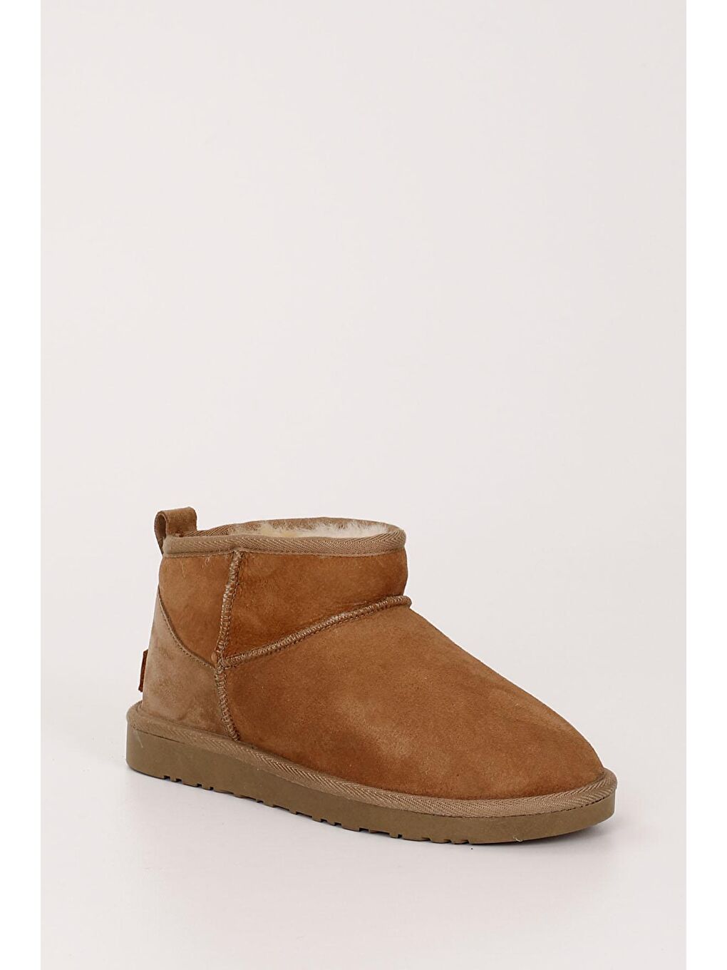 Kahverengi TABA  Hakiki Post Mini Kadın Kürklü Bot 34011-4