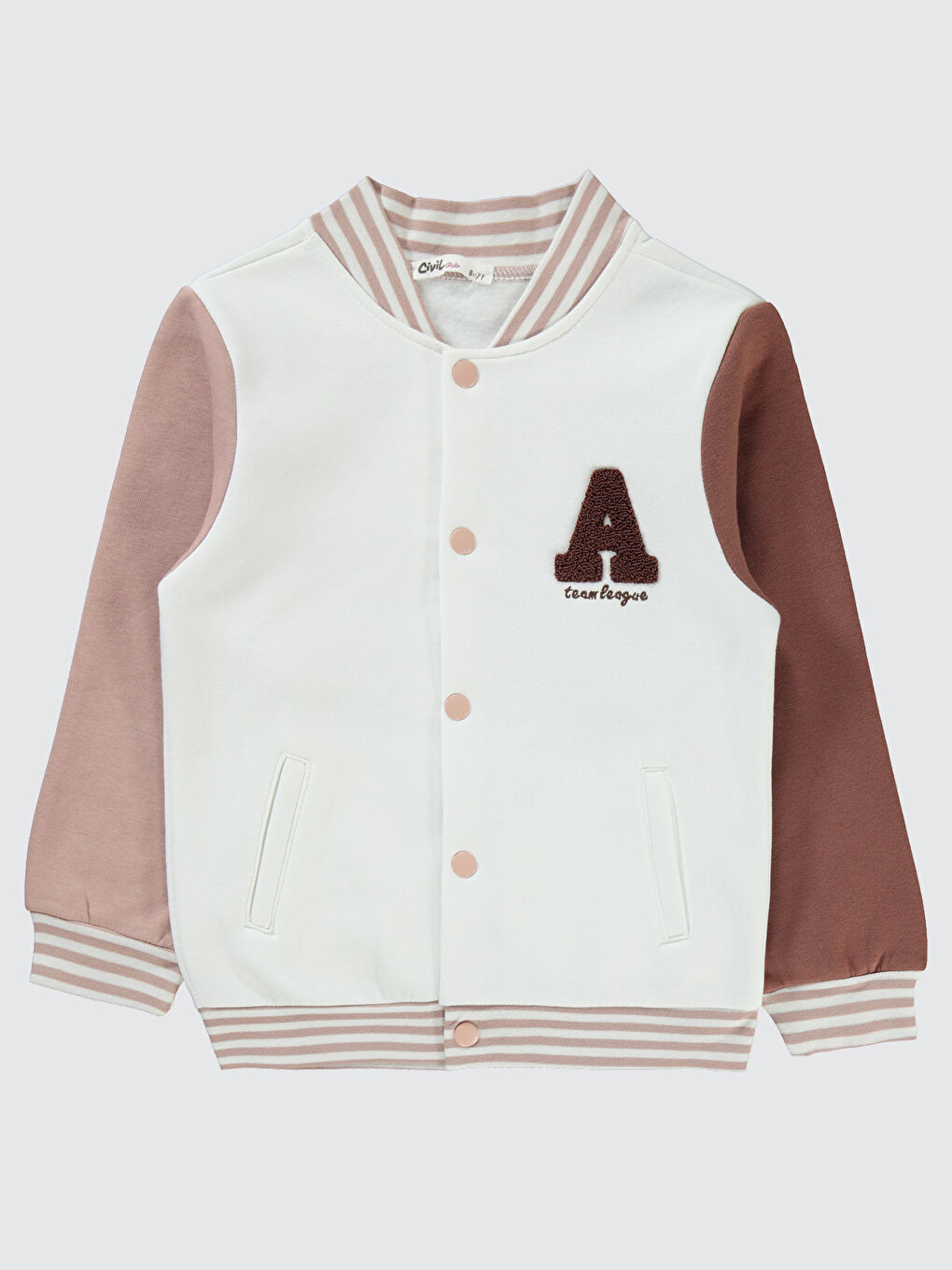 Pembe Kız Çocuk Kolej Ceket 10-13 Yaş Gül Kurusu