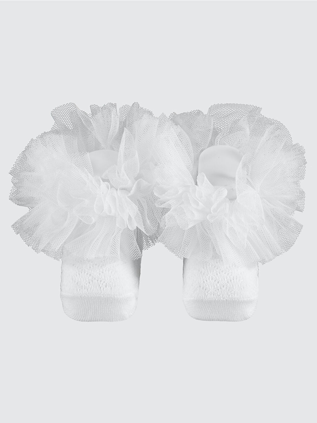 Beyaz Kız Bebek Patik Çorap