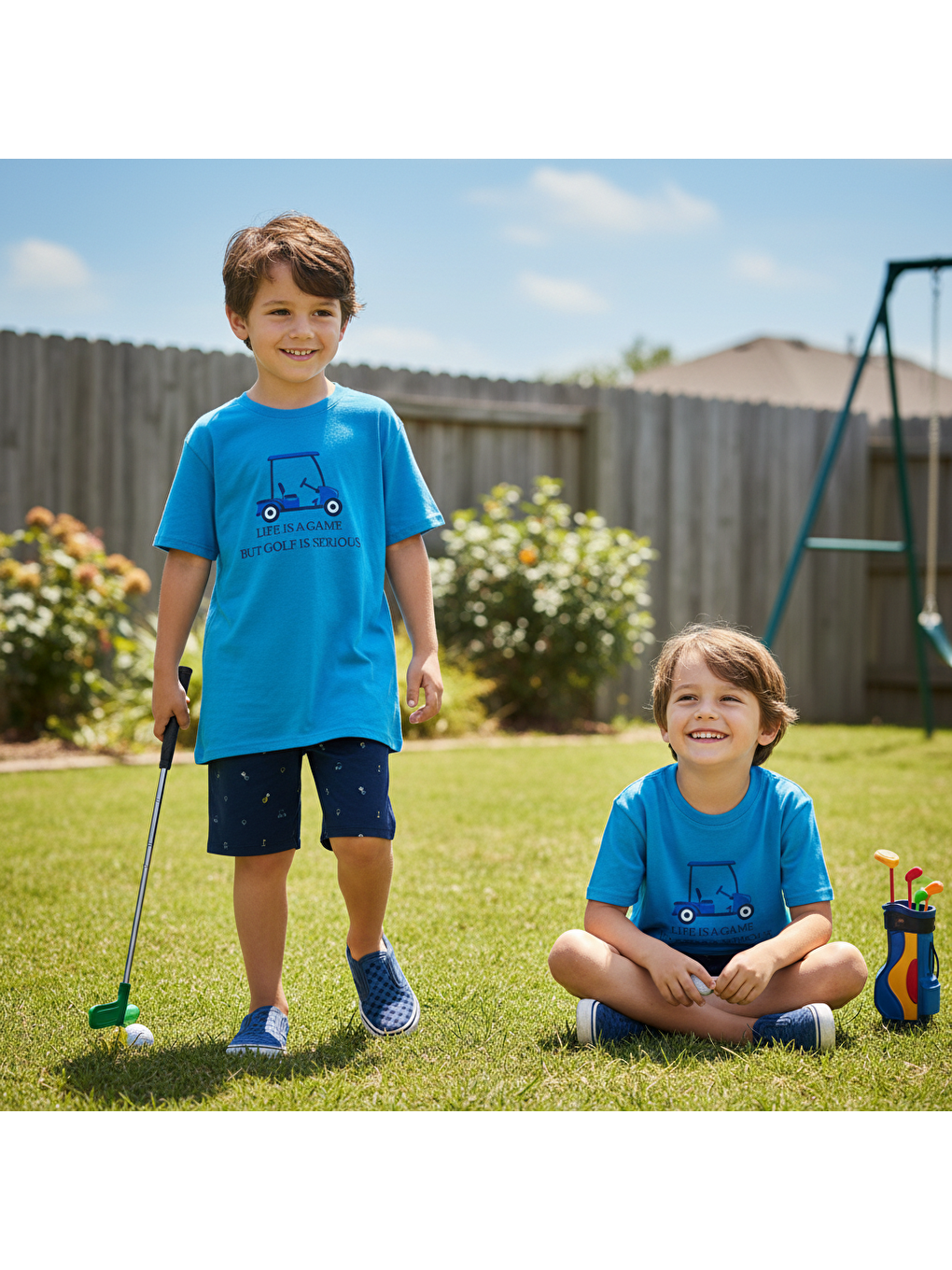 Mavi Erkek Kısa Kollu Pamuklu Şortlu Pijama Takım Bb2468-4