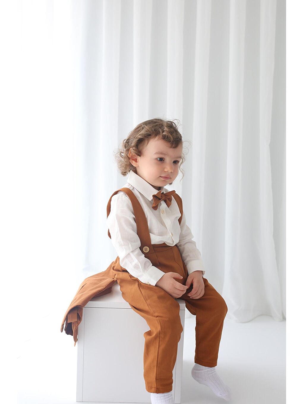 Catz Kids Kahverengi Erkek Çocuk Takım - Kahve Gabardin Yelekli 4'lü Set ( %100 Pamuk ) - 2