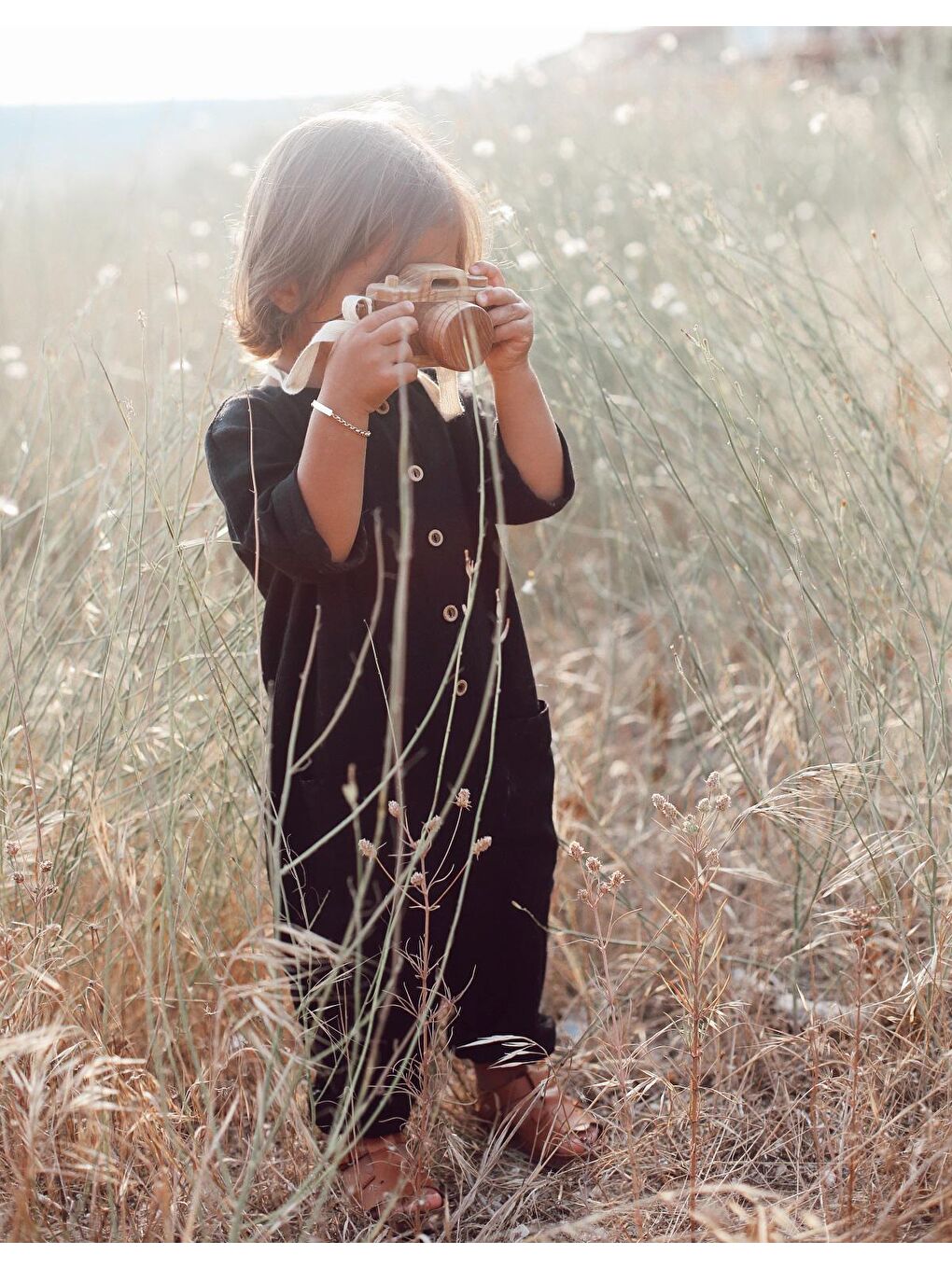 Siyah Keten Kısa Kollu Cepli Tulum-1