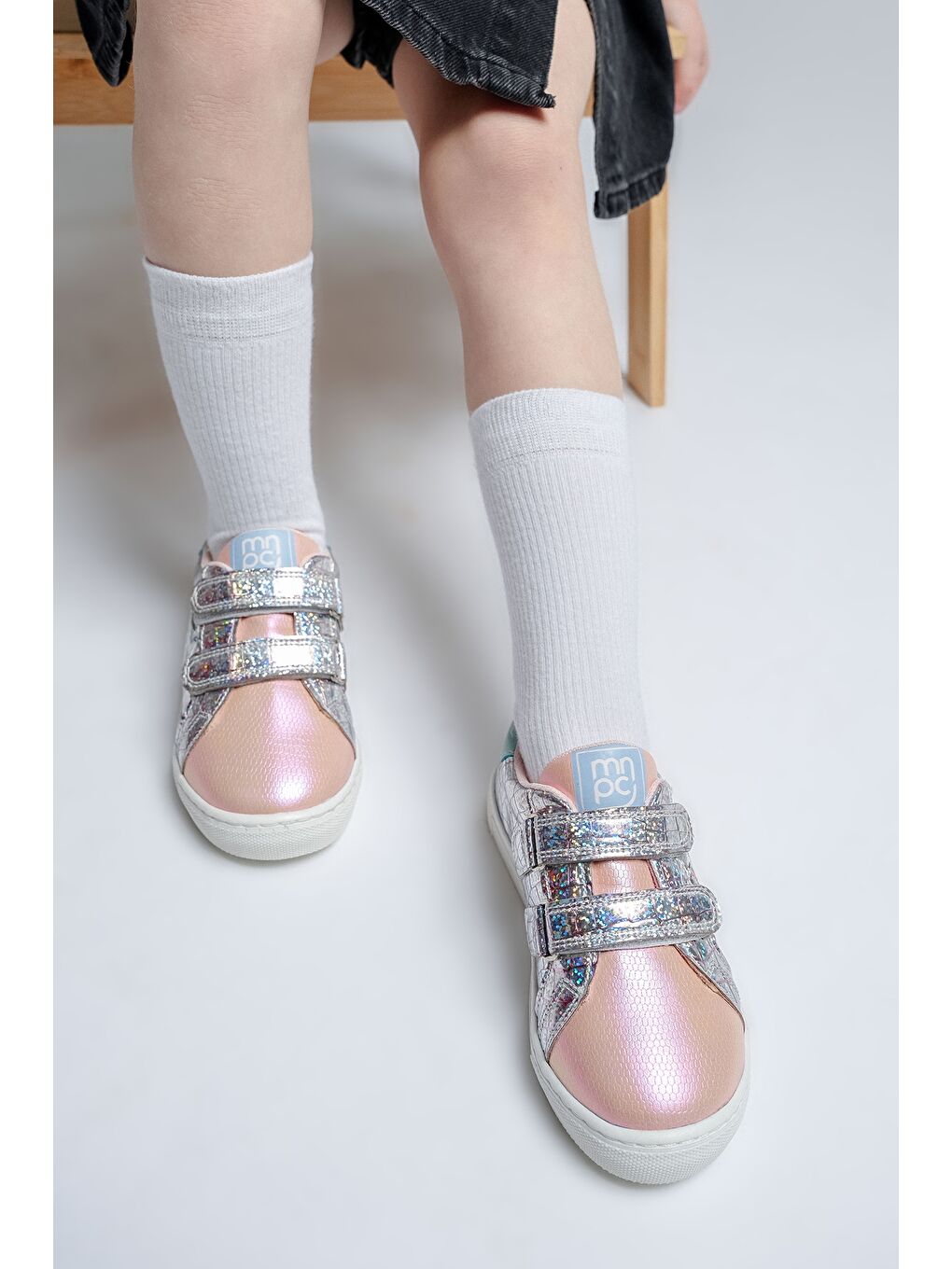 Pembe Kız Çocuk Pudra Sneaker Ayakkabı-3