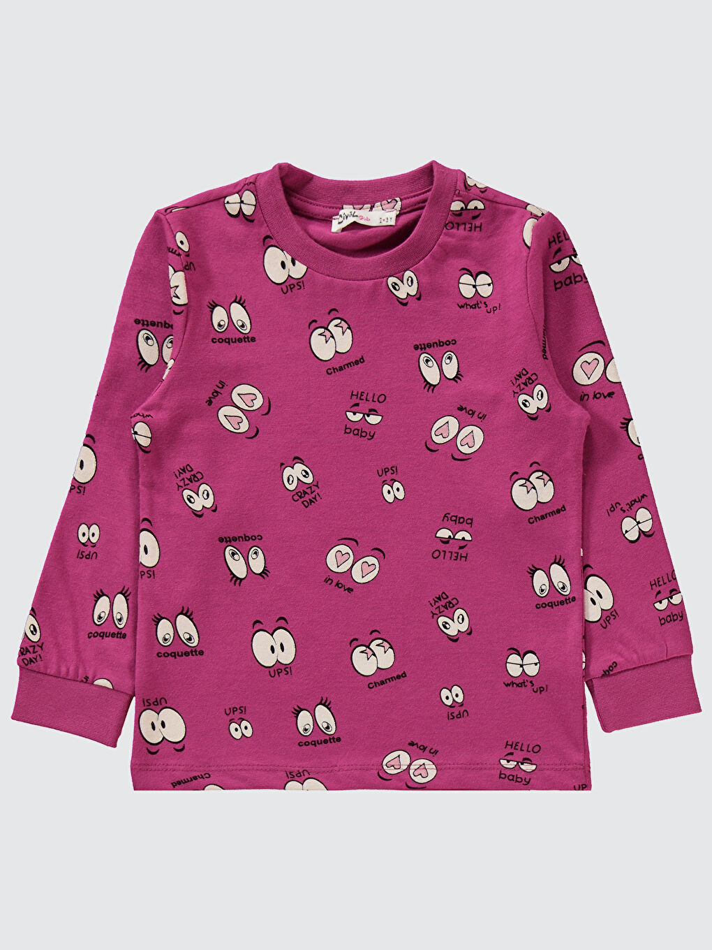 Lila Kız Çocuk Pijama Takımı 2-5 Yaş Leylak Pusu-2