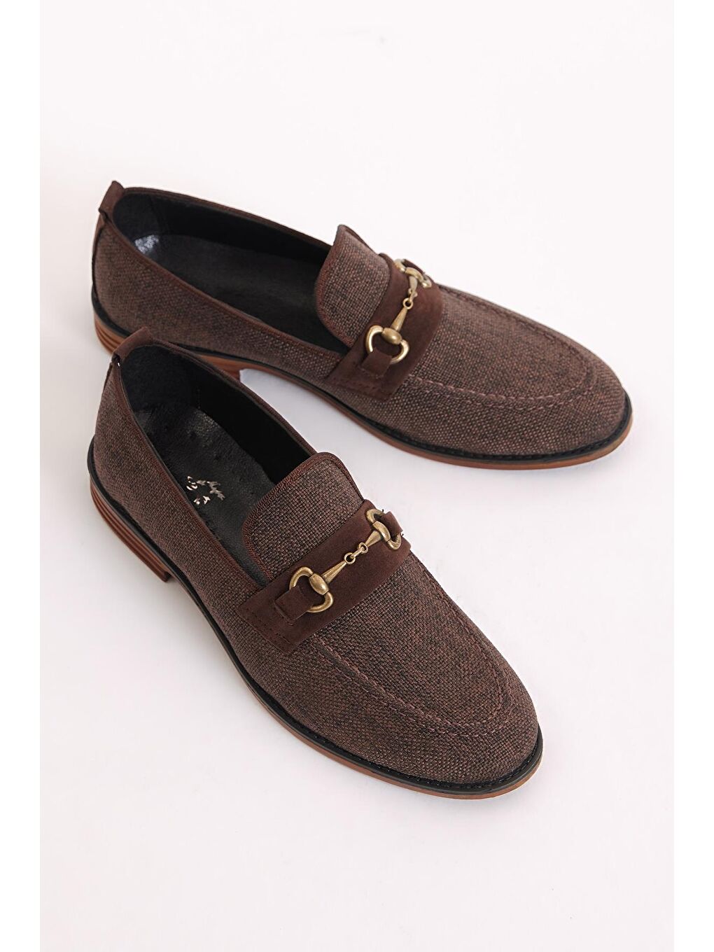Kahverengi Erkek Kahve Önü Tokalı Klasik Ayakkabı