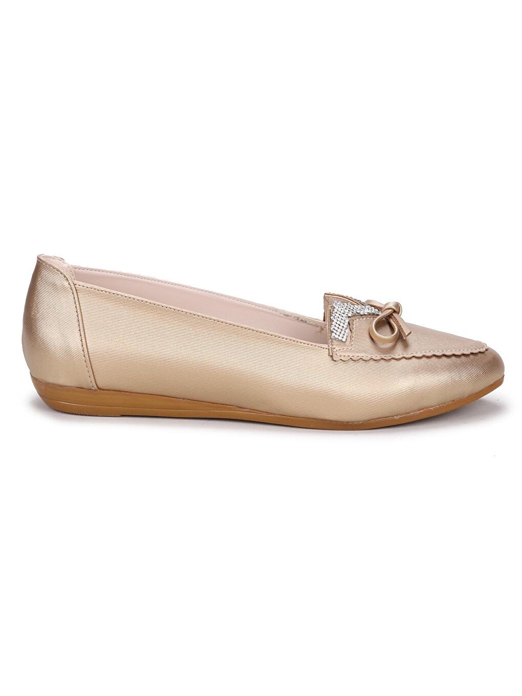 Sarı Parlak Büyük Numara Kadın Babet Ayakkabı Chr 282-2