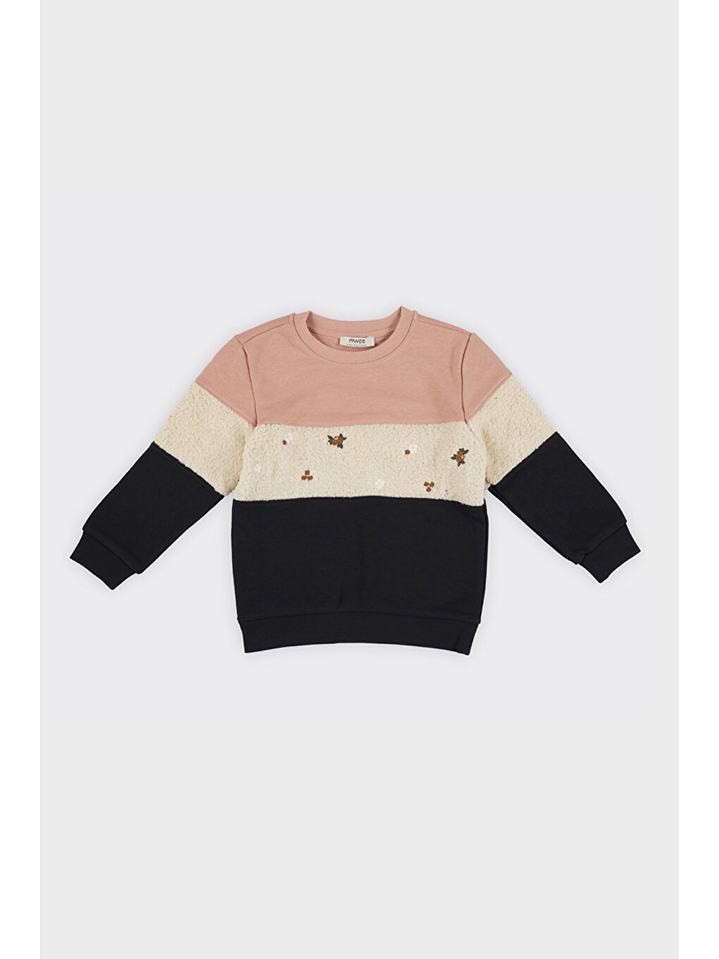 Panço Pembe Kız Çocuk Renkli Sweatshirt - 7