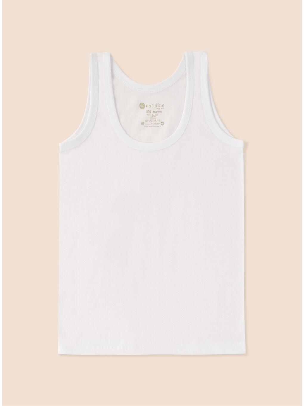 Beyaz Erkek Çocuk Organik Pamuk Penye Atlet 3 ' lü  Paket 2001-3-2