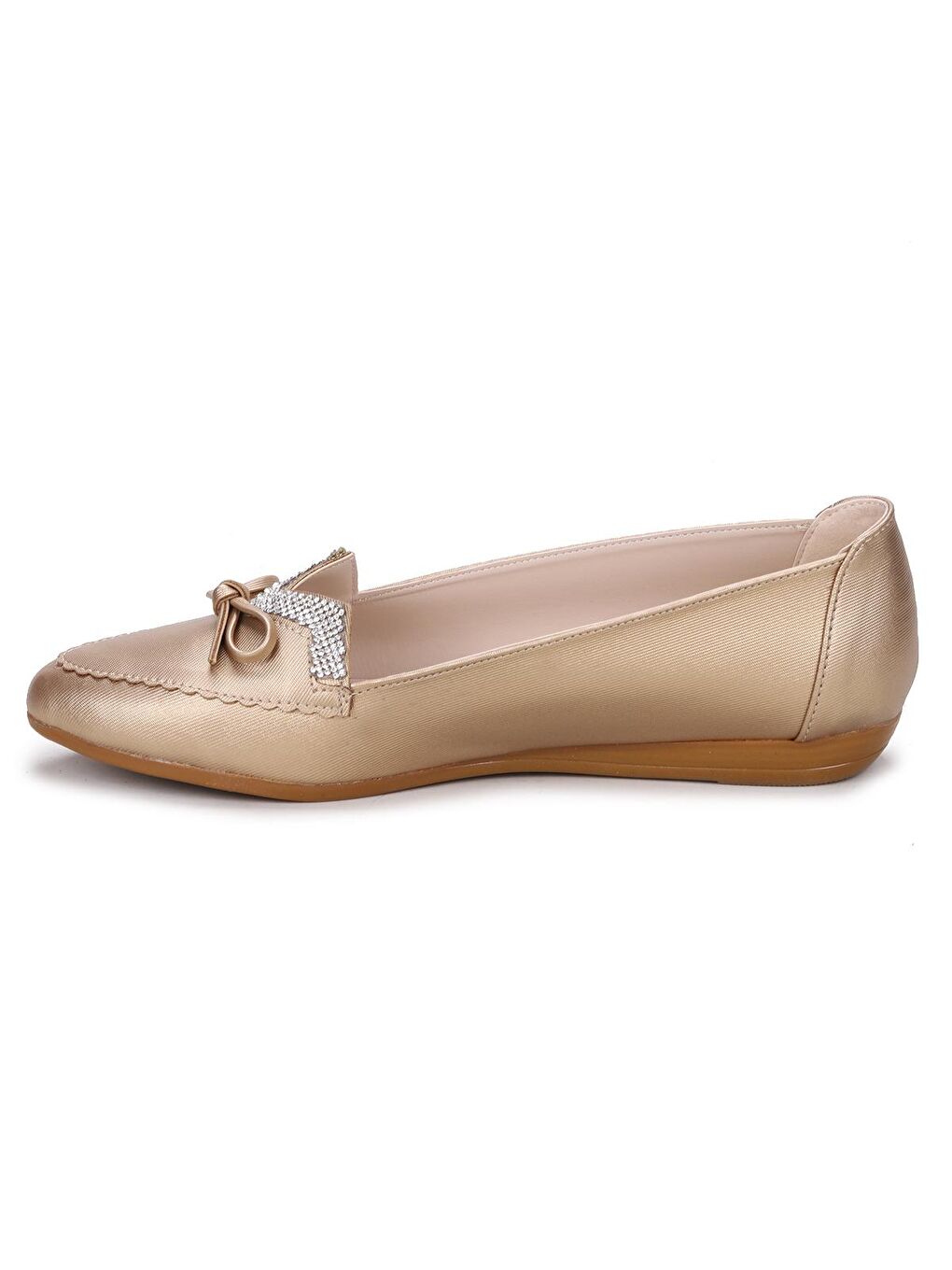 Sarı Parlak Büyük Numara Kadın Babet Ayakkabı Chr 282-3