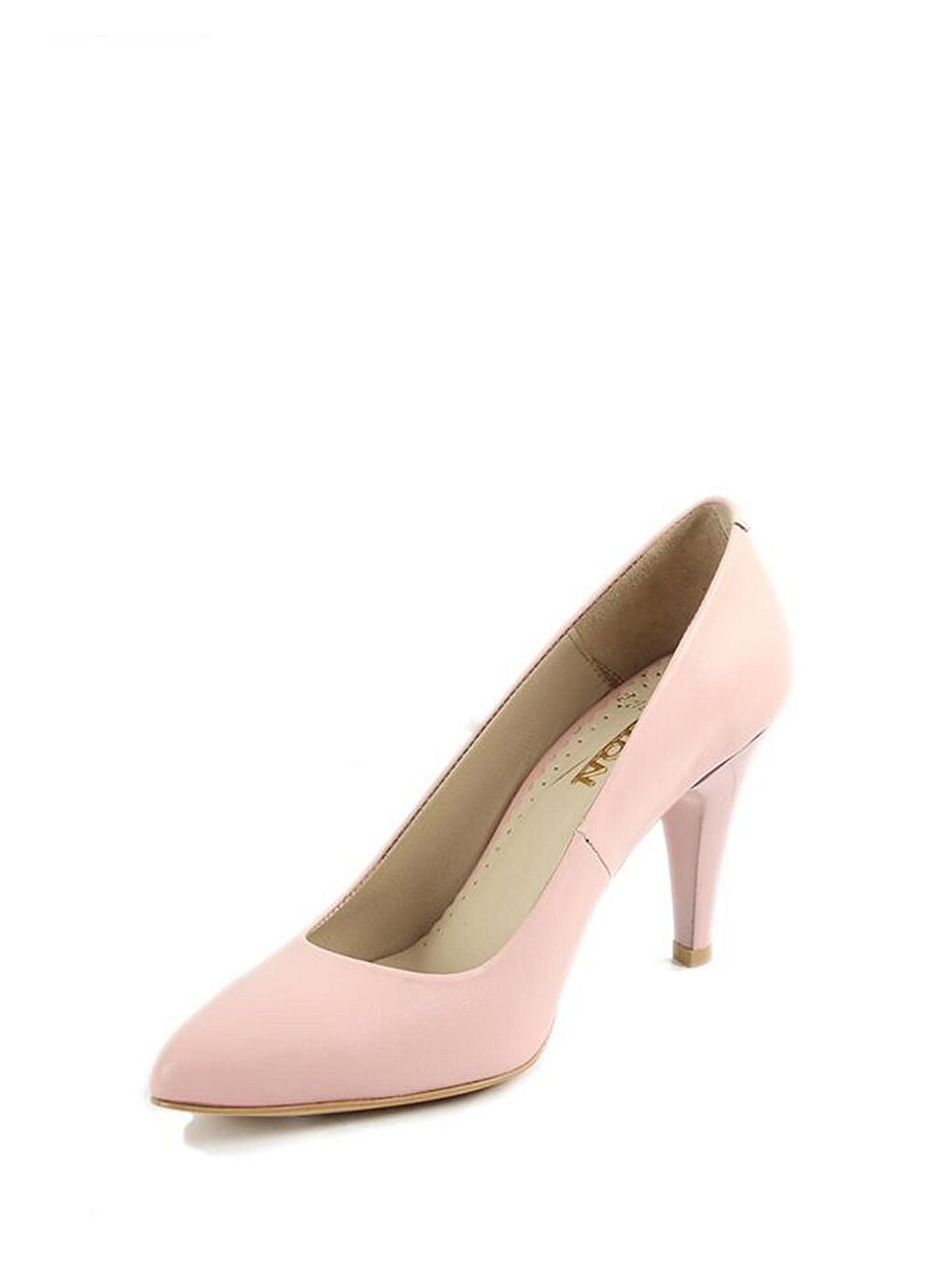 Pembe PUDRA PEMBE  Hakiki Deri Sivri Burun İnce Yüksek Topuklu Stiletto Kadın Ayakkabı 22354-2