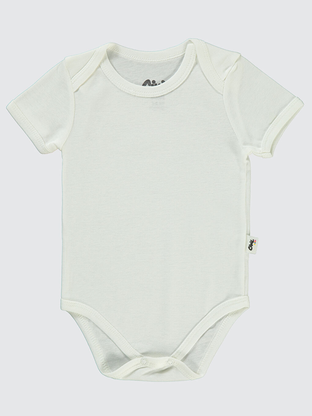 Çocuk Çıtçıtlı Badi 2-3 Yaş Beyaz