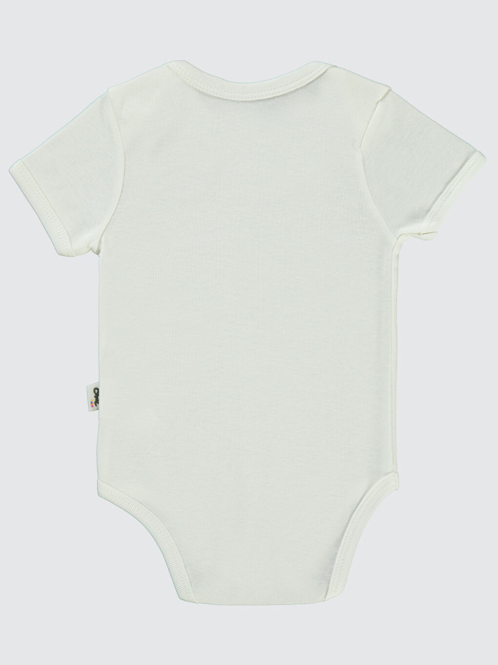 Çocuk Çıtçıtlı Badi 2-3 Yaş Beyaz-1