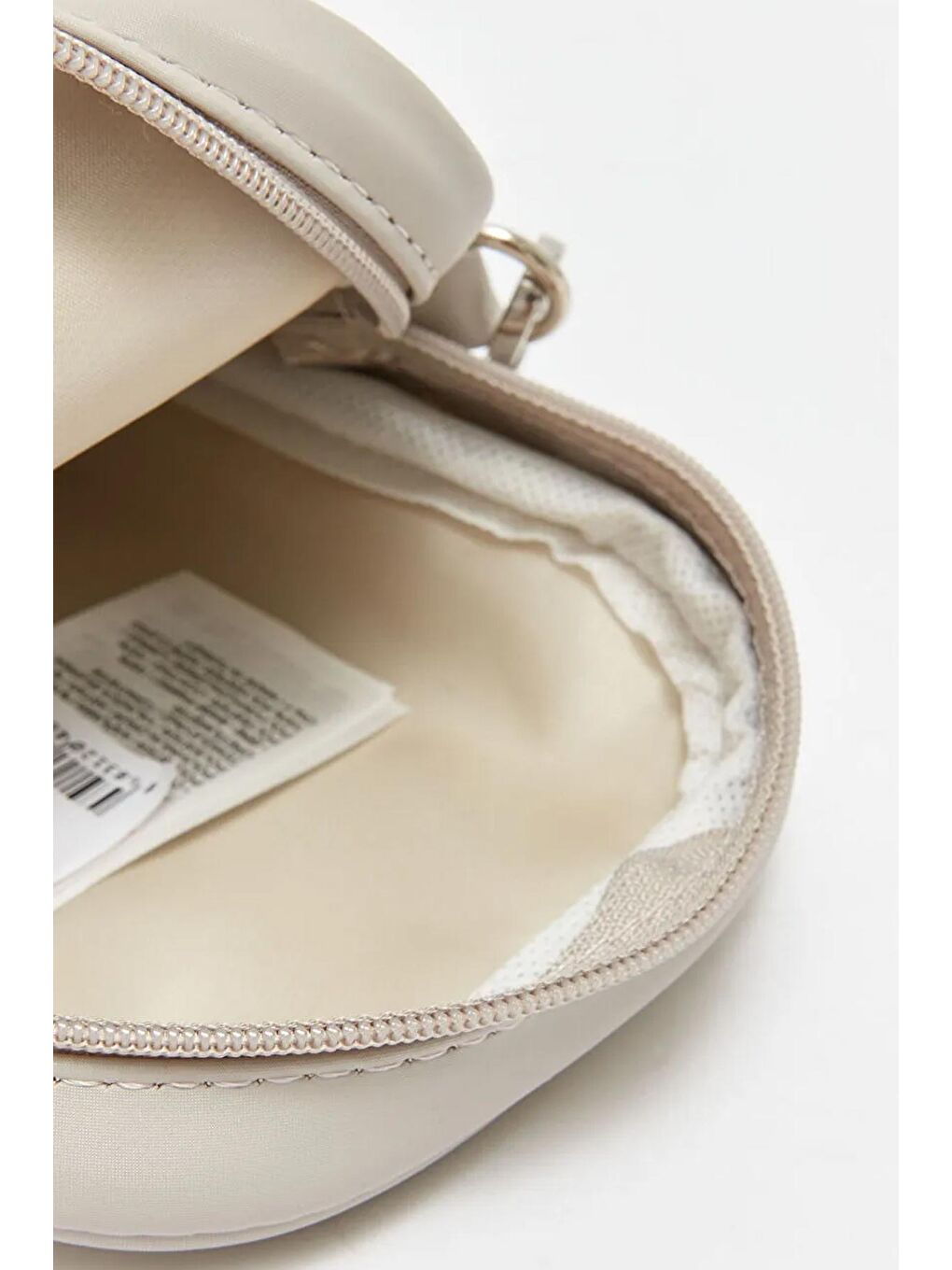 Gri Kadın Renk Bloklu Fermuarlı İki Bölmeli Telefon - Omuz Çantası (10768)-3