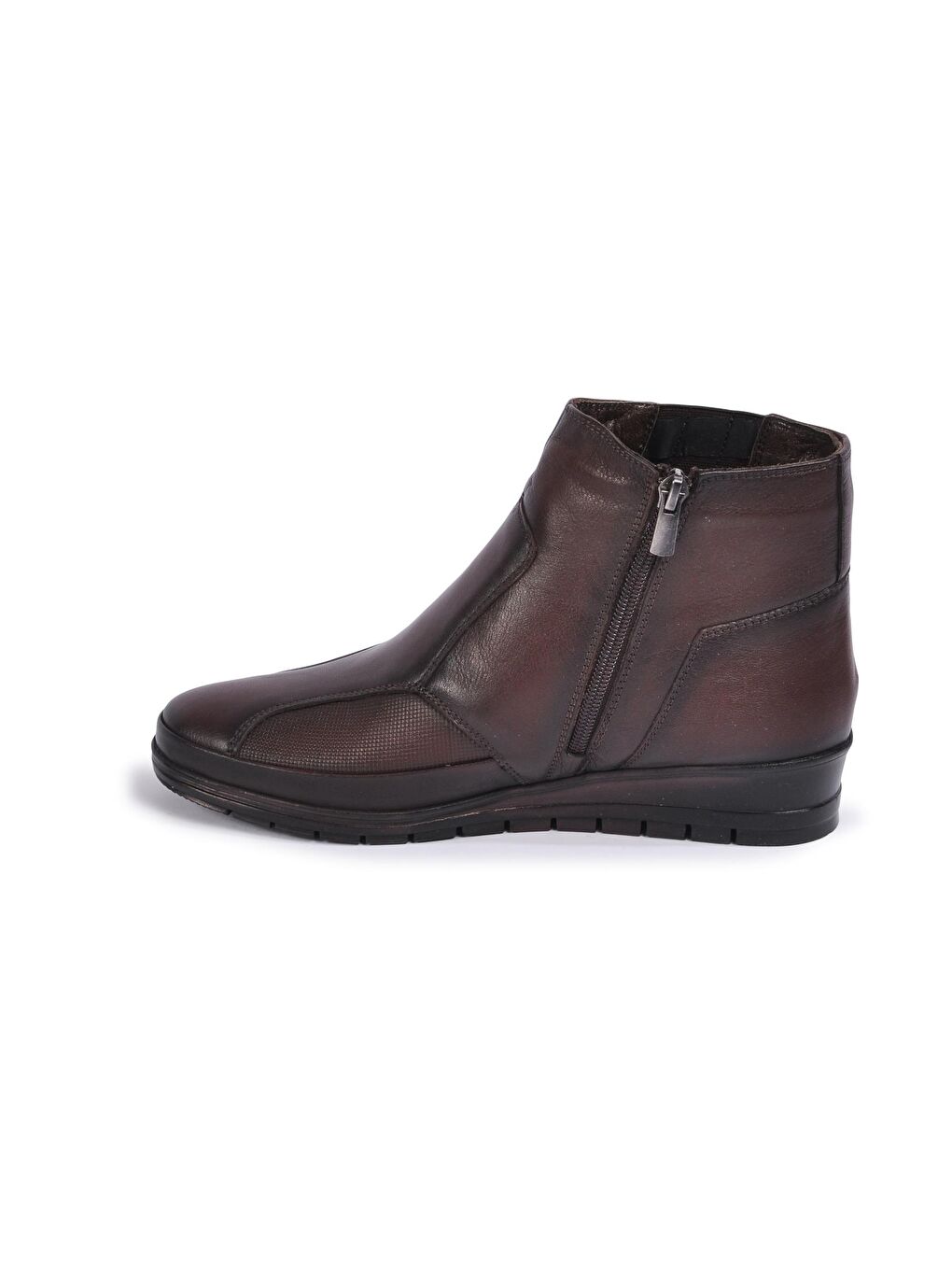 Kahverengi 7690 Kahve Kadın Hakiki Deri Bot-4