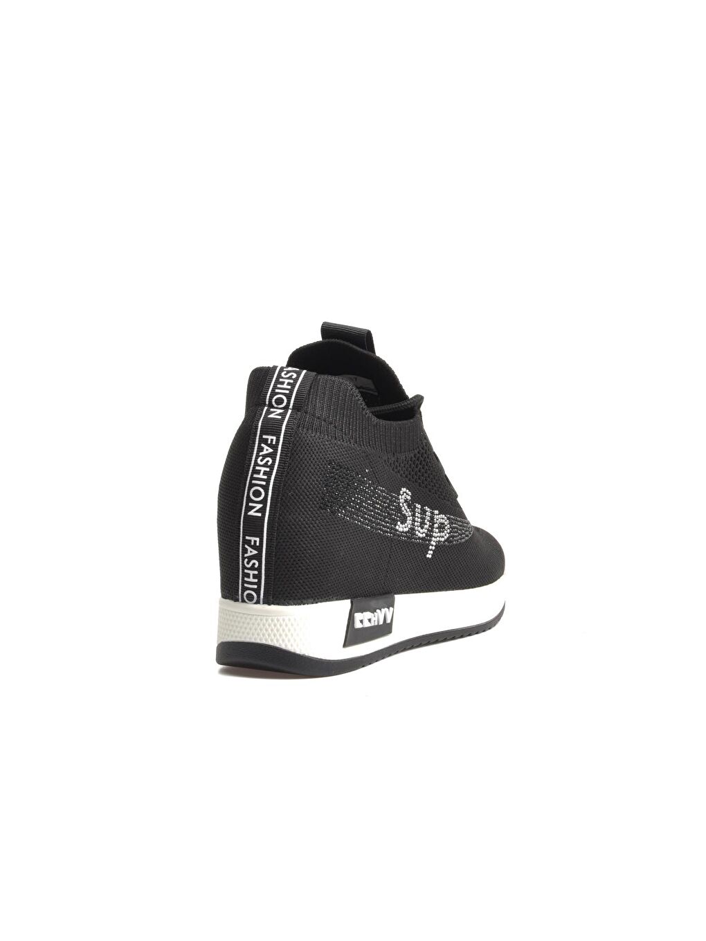 Siyah Gizli Topuklu Kadın Sneaker 23Y302-3
