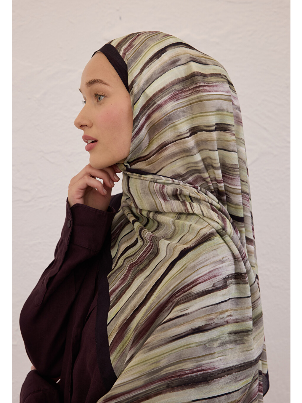 Deıa Desen Rami Şal Siyah-3