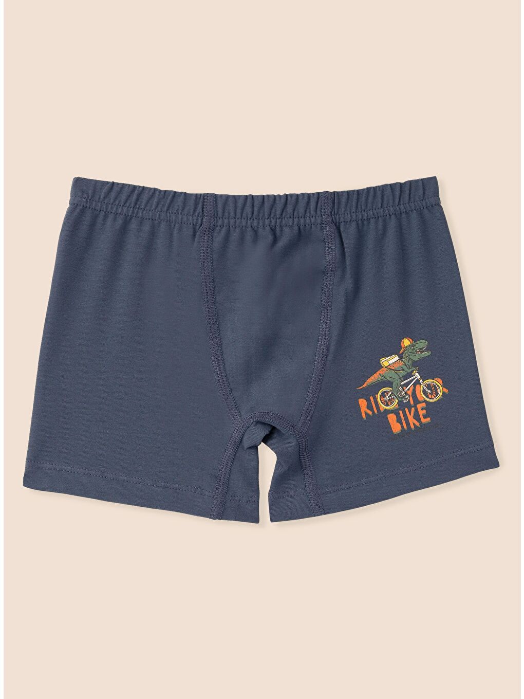 Yeşil Erkek Çocuk Organik Pamuklu Elastanlı Boxer Ride Your Bike 3 lü Paket-6