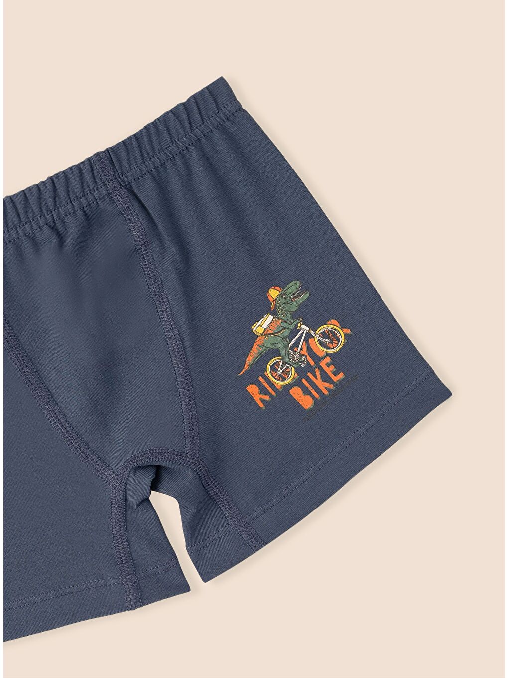 Yeşil Erkek Çocuk Organik Pamuklu Elastanlı Boxer Ride Your Bike 3 lü Paket-7