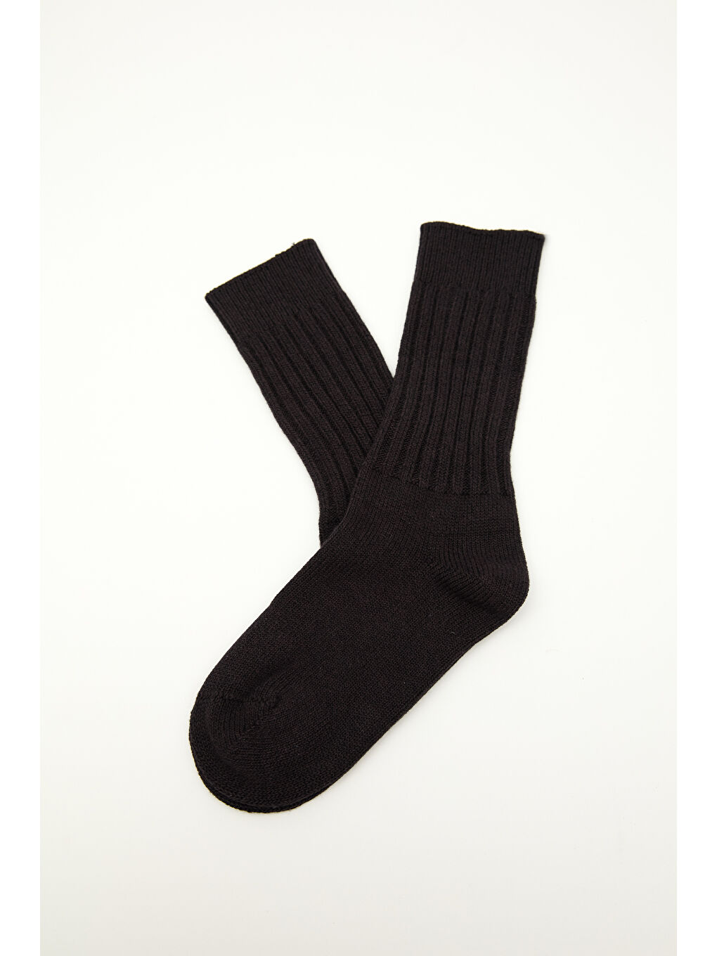 Kalın Fitilli Çorap Antrasit-1