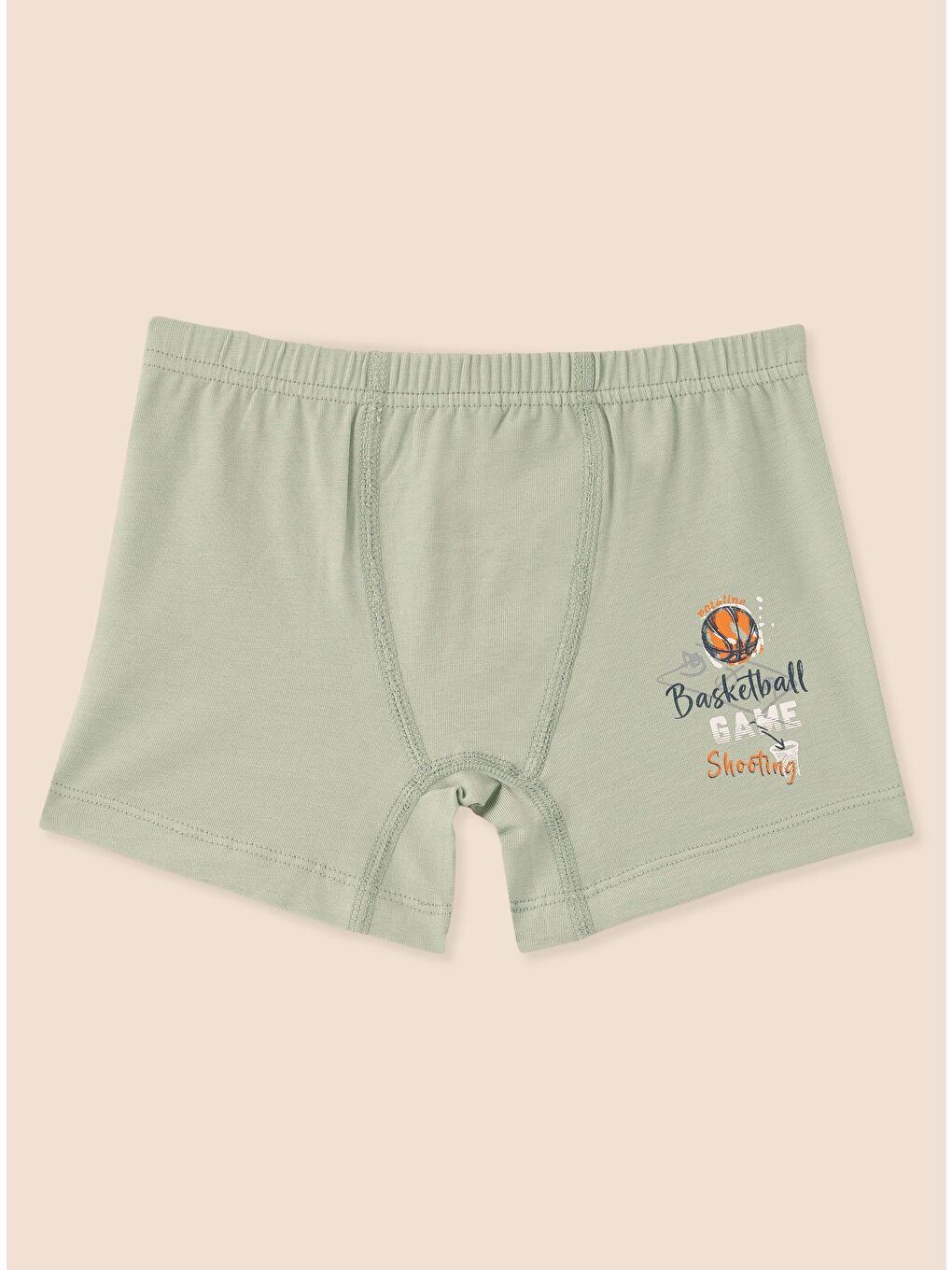 Mavi Erkek Çocuk Organik Pamuklu Elastanlı Boxer Basketball Game 3 lü Paket-5