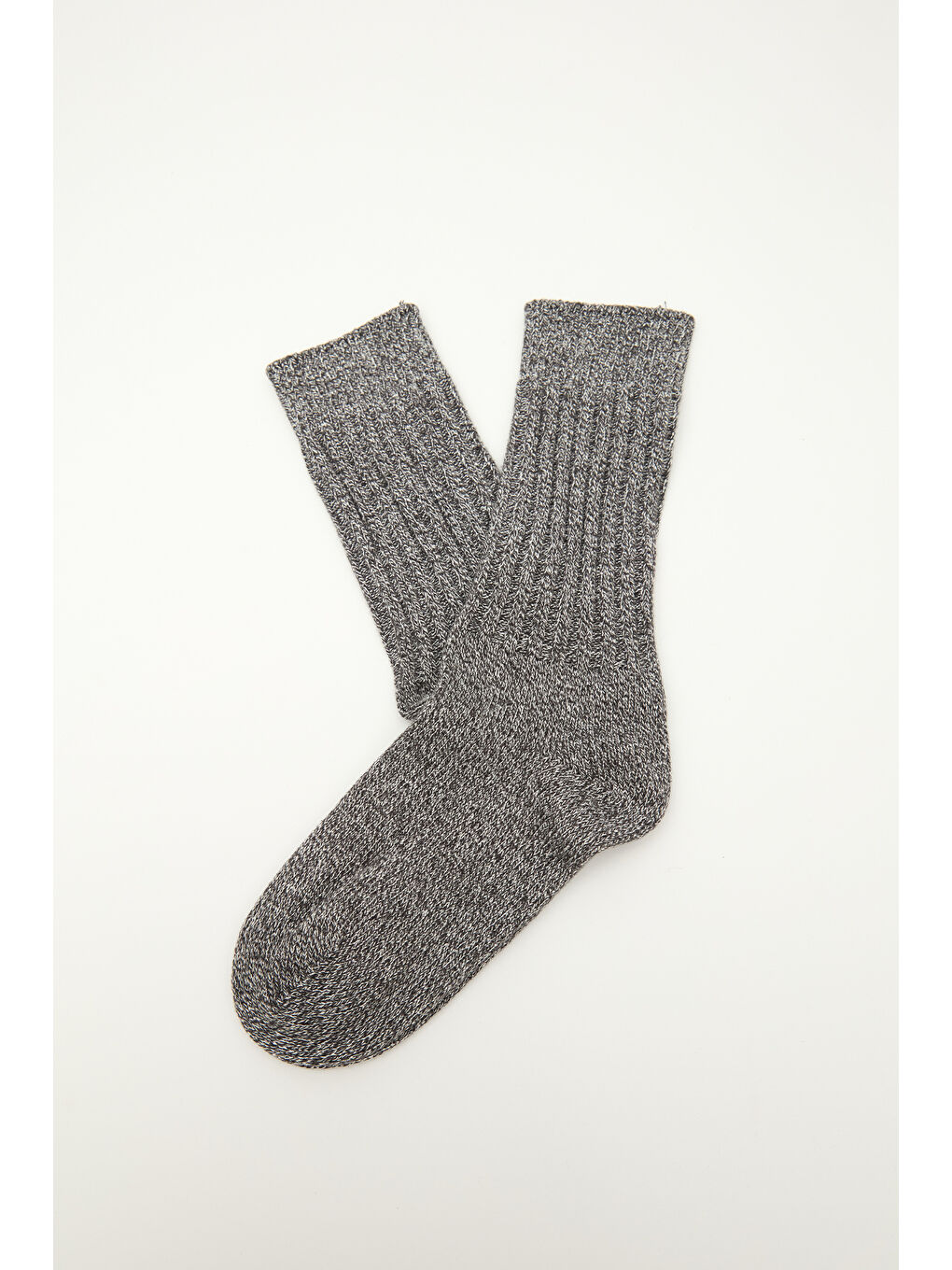 Kalın Fitilli Çorap Gri-2