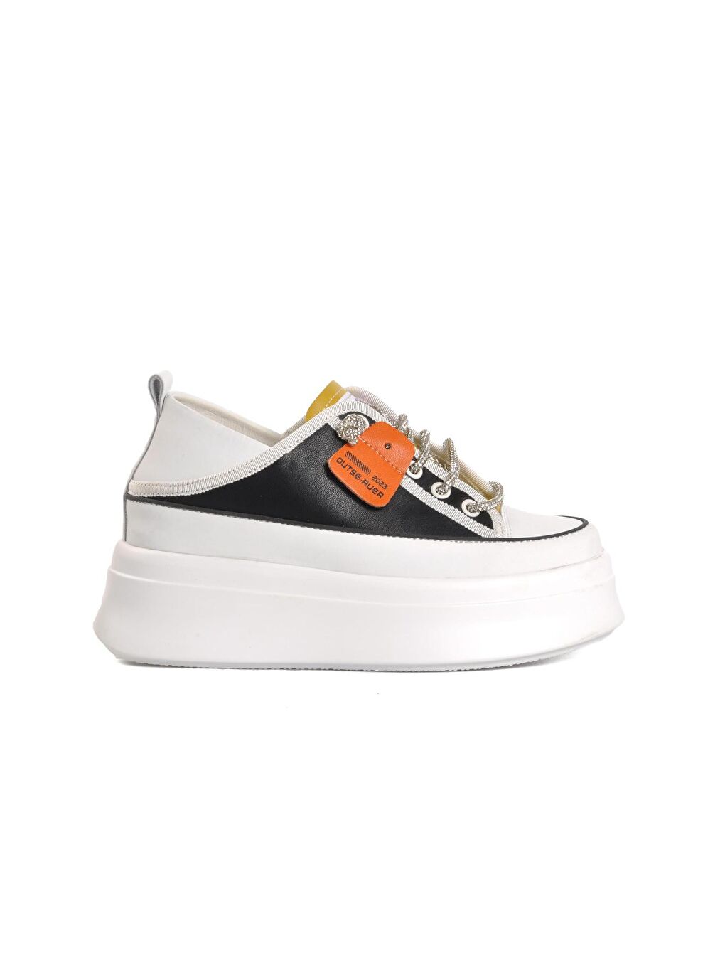 Siyah Yüksek Taban Kadın Sneaker 23Y375