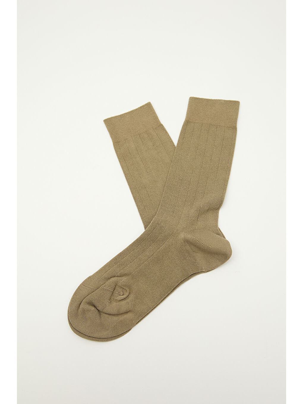 Klasik Fitilli Çorap Haki-1