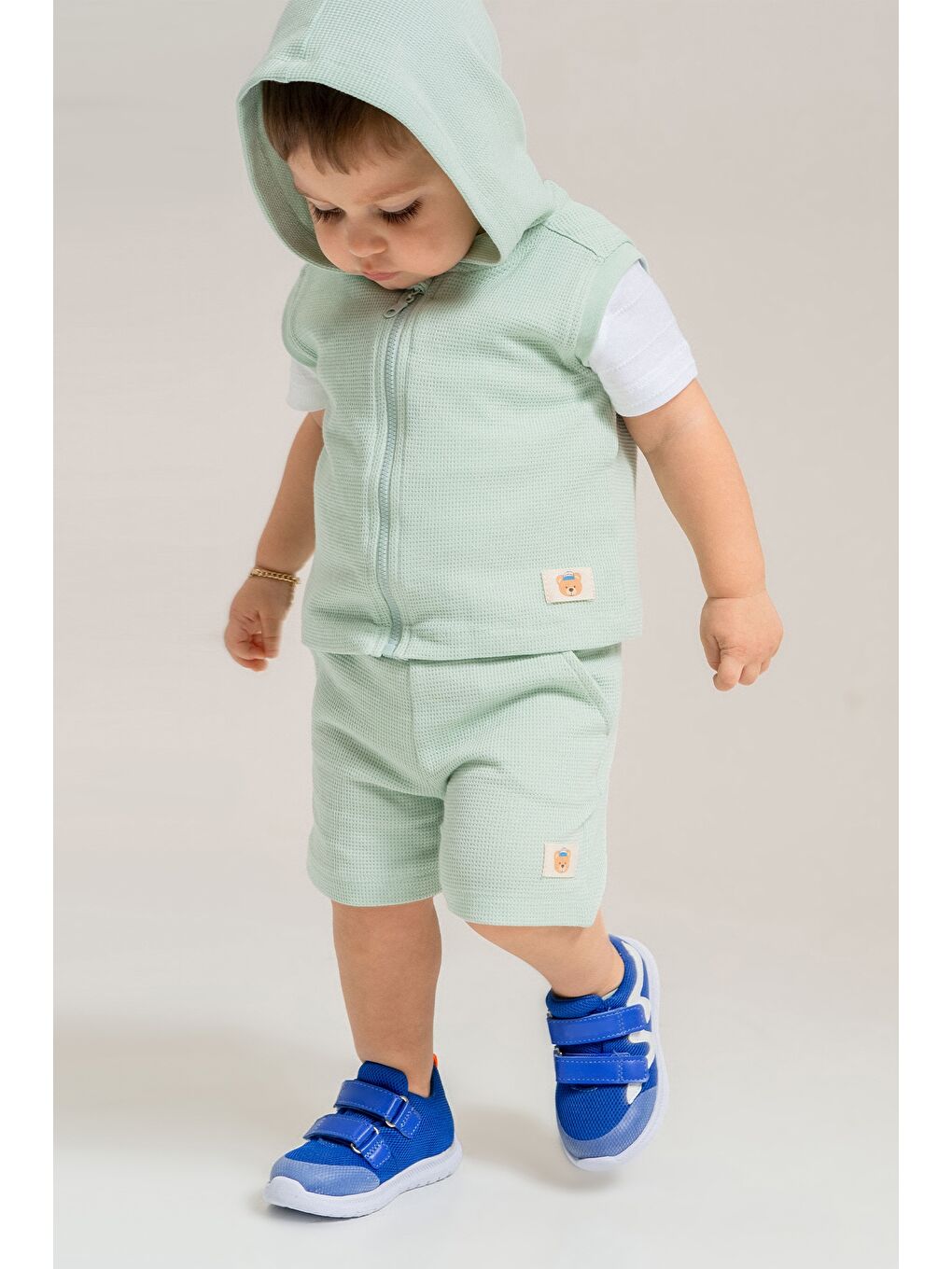 Unisex Çocuk Saks Mavi Günlük İlk Adım Spor Ayakkabı