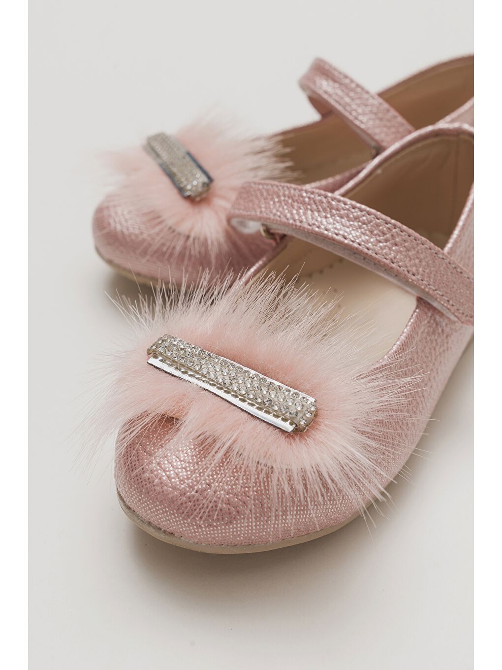 Pembe Kız Çocuk Pudra Fashion Babet-1