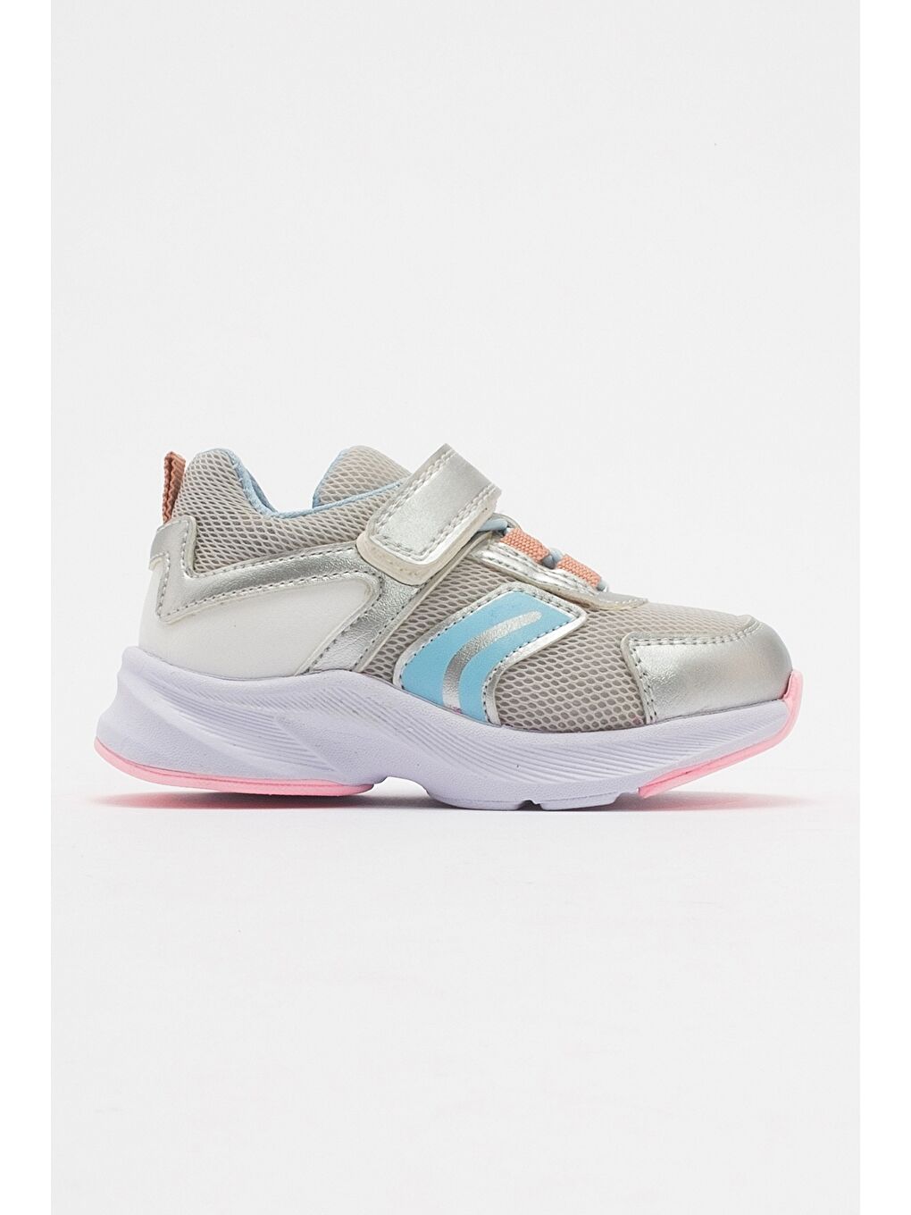 Gri Kız Çocuk Gümüş Günlük Spor Ayakkabı-3