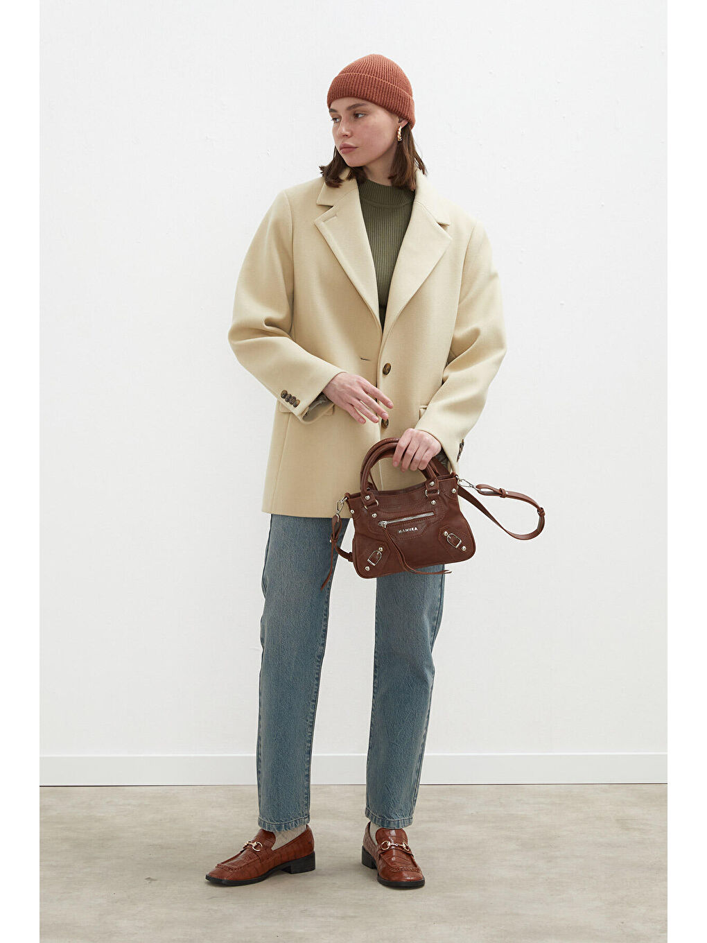 Woody Deri Çanta Kahverengi-1