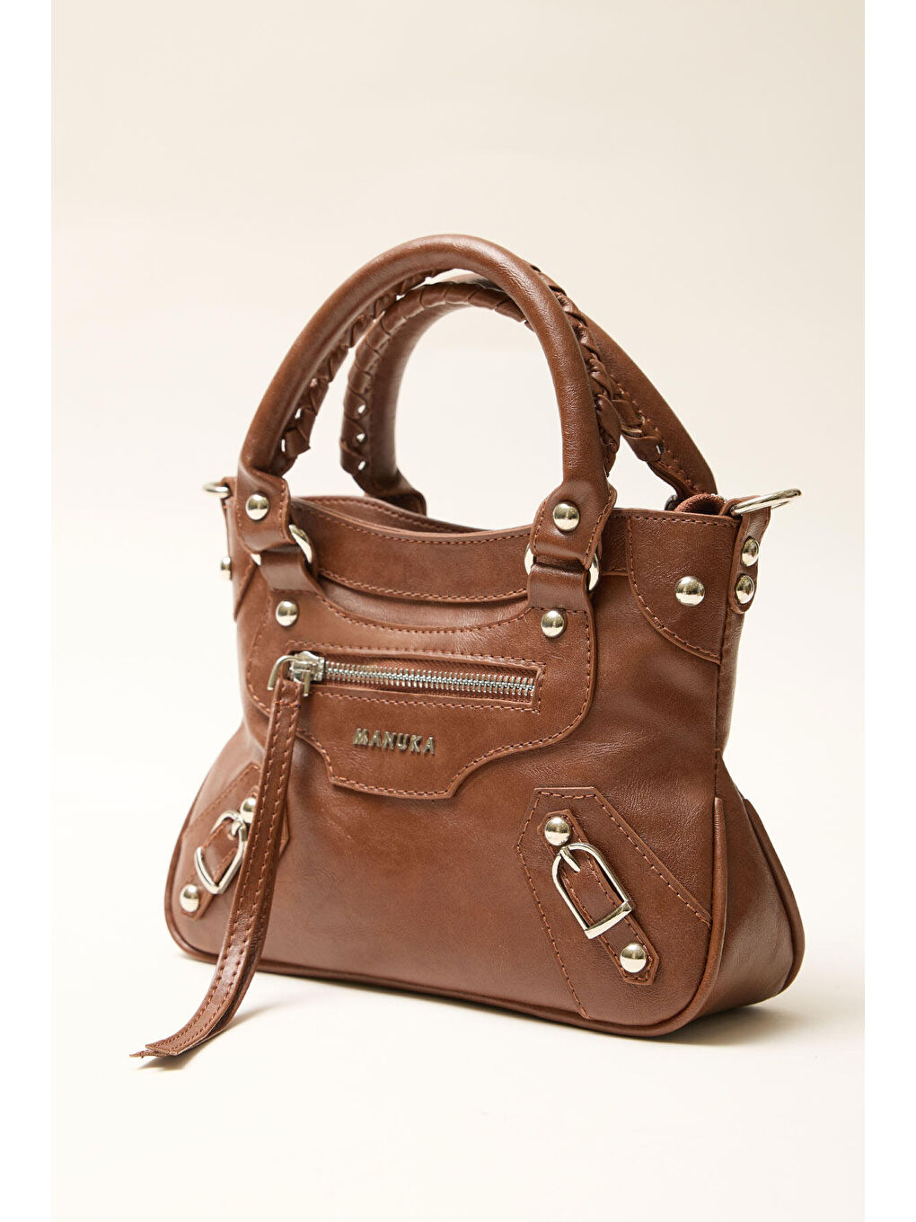 Woody Deri Çanta Kahverengi-3