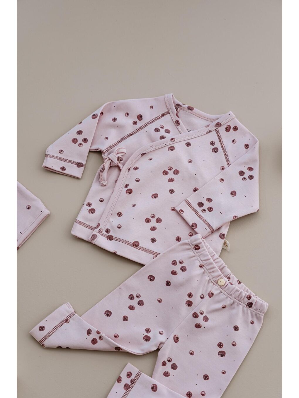 Lila Nar Baskılı Pure Hug Serisi Kruvaze 3'lü Takım-4