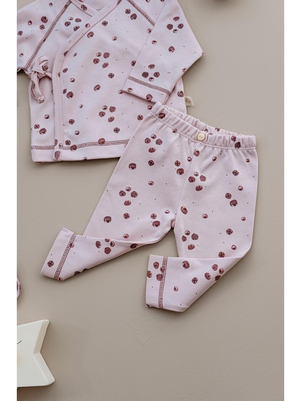 Lila Nar Baskılı Pure Hug Serisi Kruvaze 3'lü Takım-5